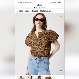 Jcrew Leopard Print Top
